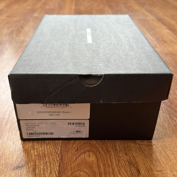 Alexander McQueen MCQ Tennis Sneaker Black Leather Size 40 EU / 10 US NIB - Picture 7 of 14